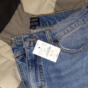 New J Crew high rise flare crop jeans size 27